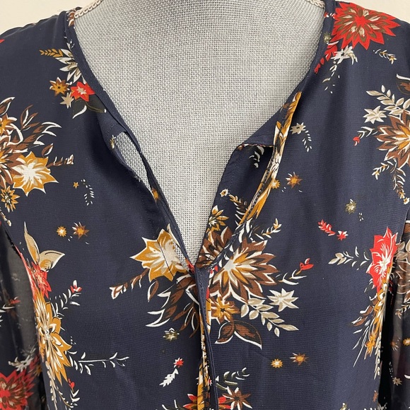 Very J Navy Blue Floral Dress . Size small - Picture 2 of 16